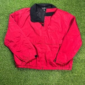 Heritage Cross Windbreaker 2XL Red‎ Black Jacket Vintage Style Zip Pullover VTG
